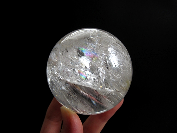 ミナスジェライス州 コリント産 レインボークォーツ 水晶丸玉