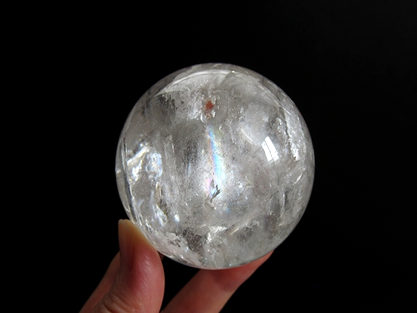 ミナスジェライス州 コリント産 レインボークォーツ 水晶丸玉
