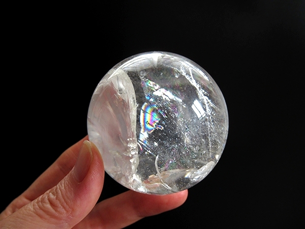 ミナスジェライス州 コリント産 レインボークォーツ 水晶丸玉