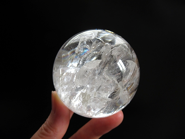 ミナスジェライス州 コリント産 レインボークォーツ 水晶丸玉