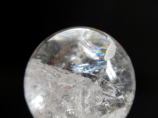 ミナスジェライス州 コリント産 レインボークォーツ 水晶丸玉