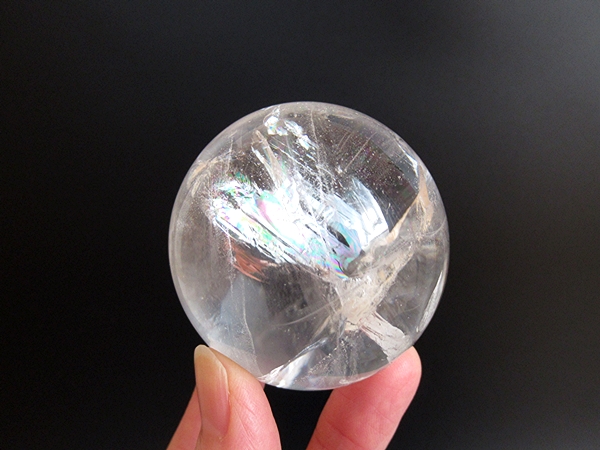 コリント産 レインボークォーツ 水晶 丸玉 ミナスジェライス州