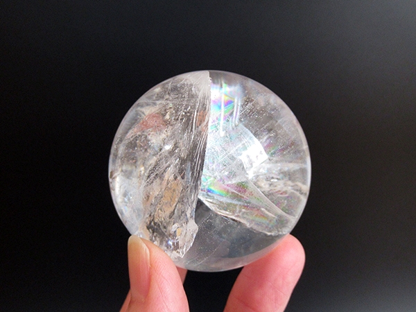 コリント産 レインボークォーツ 水晶 丸玉 ミナスジェライス州