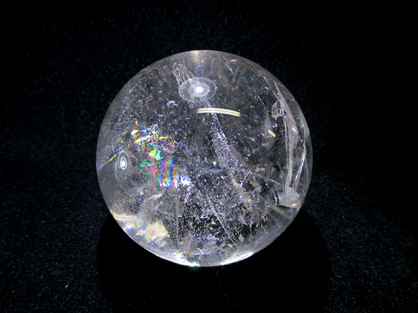 高品質】 天然水晶 レインボークォーツ（虹入り） 丸玉 ブラジル産