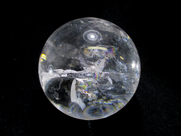 高品質】 天然水晶 レインボークォーツ（虹入り） 丸玉 ブラジル産