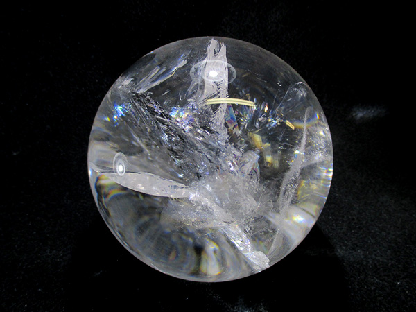 高品質】 天然水晶 レインボークォーツ（虹入り） 丸玉 ブラジル産