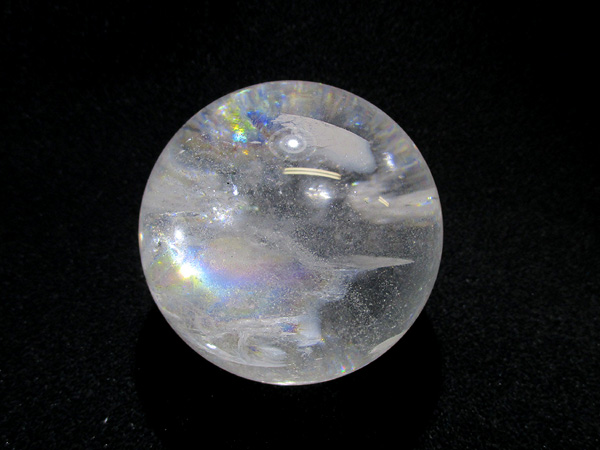 高品質】 天然水晶 レインボークォーツ（虹入り） 丸玉 ブラジル産