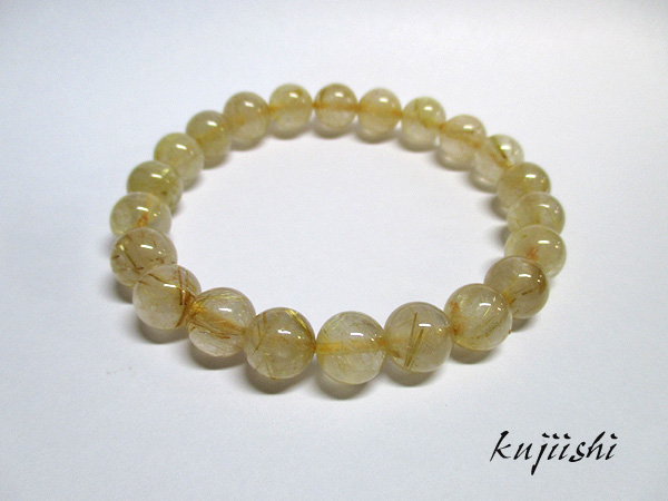 ルチルクォーツ（水晶）天然石ブレスレット
