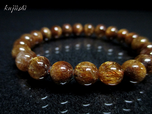 レッドルチルクォーツ ブレスレット 約8mm 天然石専門店 【鬮石】