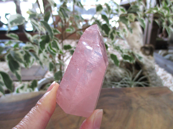 ローズクォーツ ポイント 紅水晶 天然石専門店 販売/鬮石