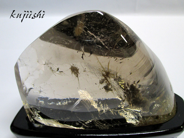 高品質 ルチルクォーツ ポリッシュポイント 磨き石 置物 証明書付 高
