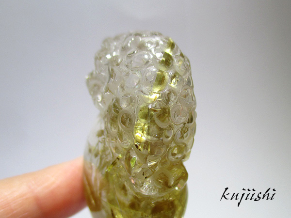 タイチンルチル（太陽ルチル） 銭蛙 彫刻 水晶 【鬮石（くじいし