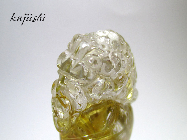 タイチンルチル（太陽ルチル） 銭蛙 彫刻 水晶 【鬮石（くじいし