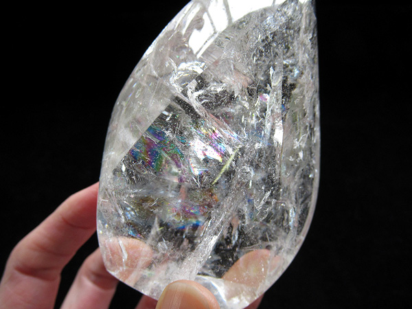 レインボースタッデッドクォーツ/天然水晶ポイント/トカンティンス州産