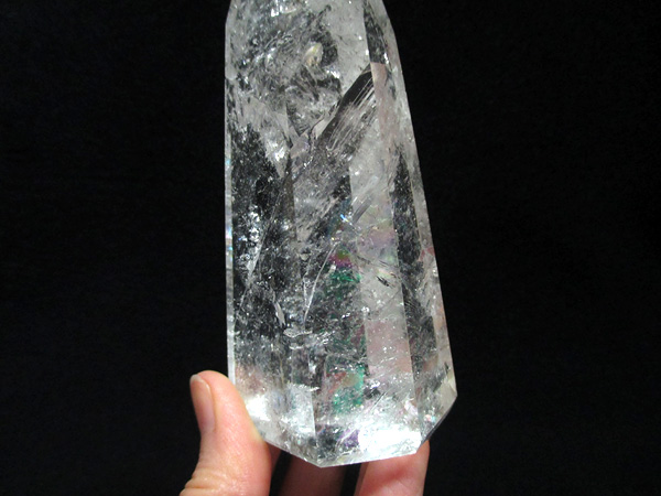 最高品質　レインボースタッデッドクォーツ　レインボー入 レインボースタッデッドクォーツ/天然水晶ポイント