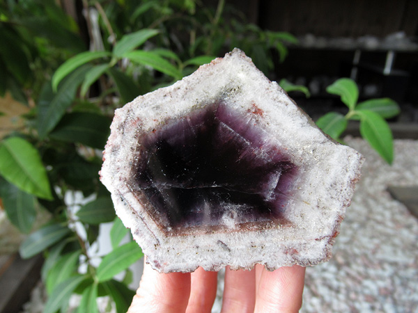 トラピッチェ アメジスト キャンドルクォーツ 原石 スライス | 天然石