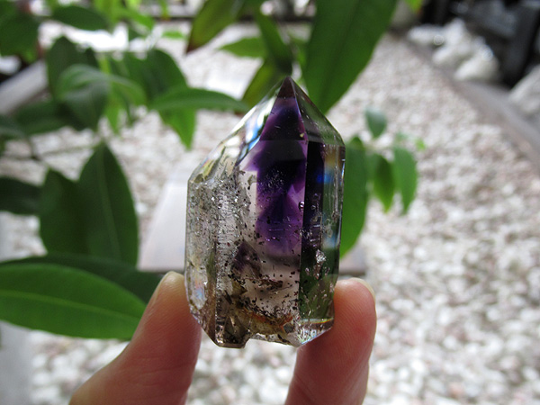 アメジストエレスチャル ポイント マダガスカル産 紫水晶