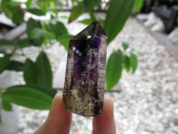 アメジストエレスチャル ポイント マダガスカル産 紫水晶