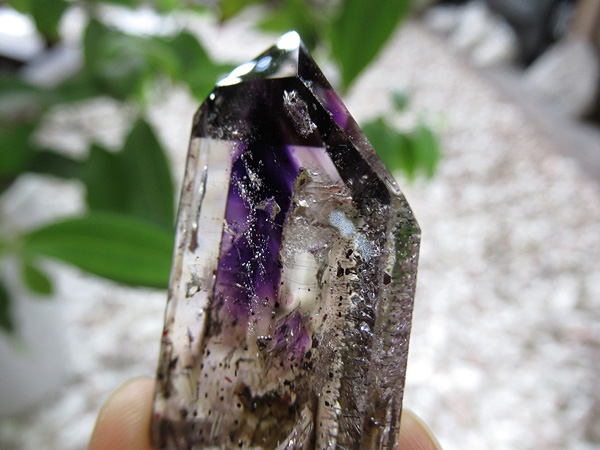 アメジストエレスチャル ポイント マダガスカル産 紫水晶