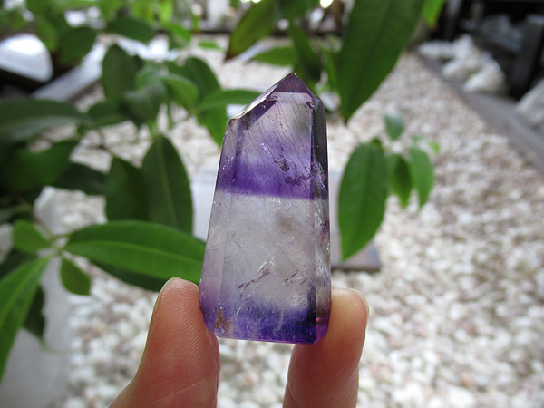 アメジストエレスチャル ポイント マダガスカル産 紫水晶