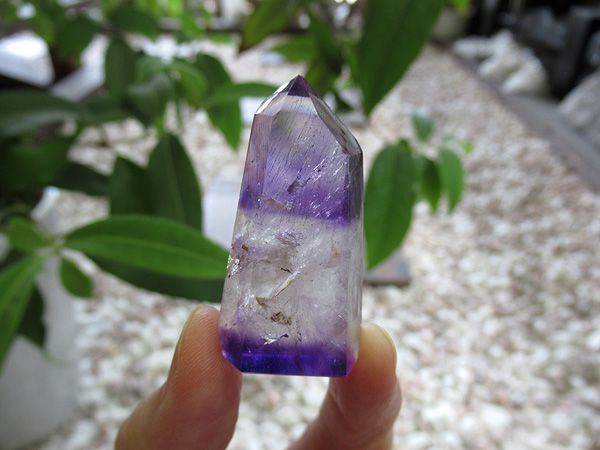 アメジストエレスチャル ポイント マダガスカル産 紫水晶