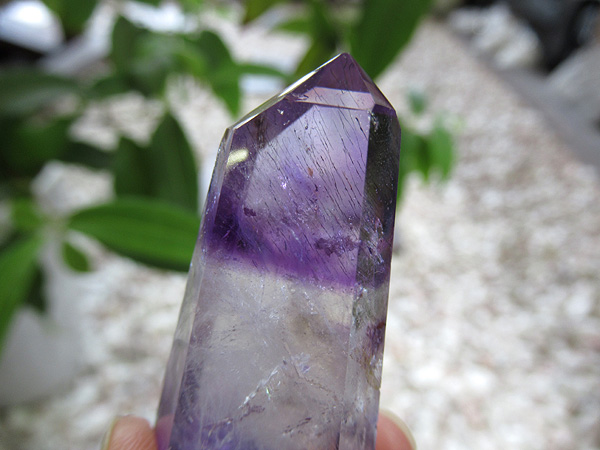 アメジストエレスチャル ポイント マダガスカル産 紫水晶