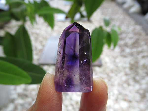 アメジストエレスチャル ポイント マダガスカル産 紫水晶