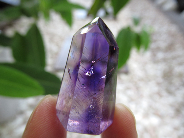 アメジストエレスチャル ポイント マダガスカル産 紫水晶