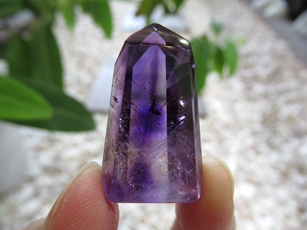 アメジストエレスチャル ポイント マダガスカル産 紫水晶