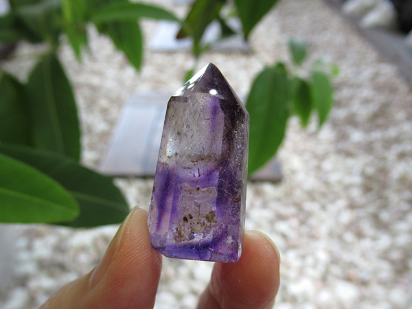アメジストエレスチャル ポイント マダガスカル産 紫水晶