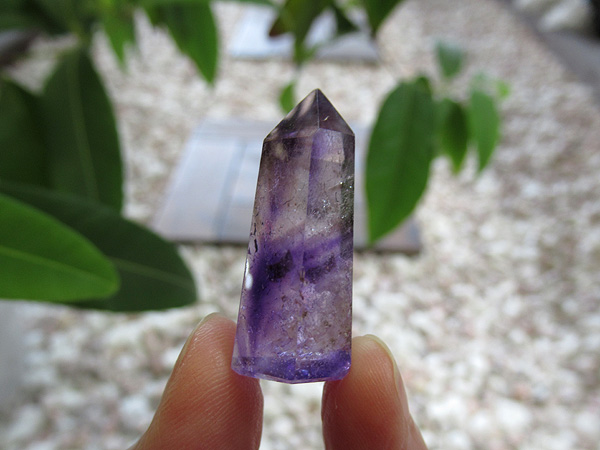 アメジストエレスチャル ポイント マダガスカル産 紫水晶