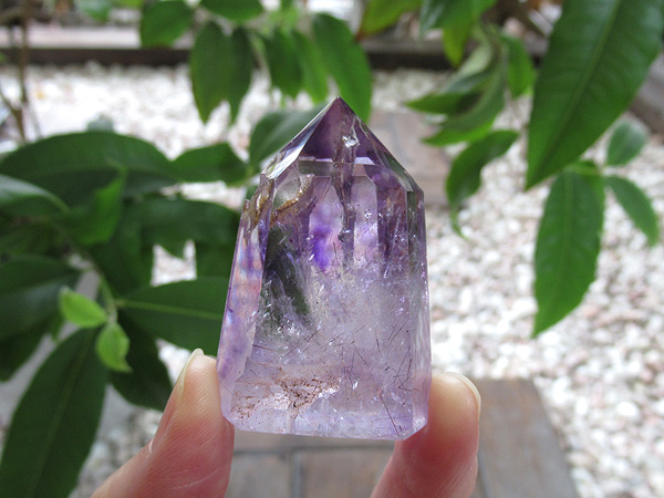 アメジストエレスチャル ポイント マダガスカル産 紫水晶