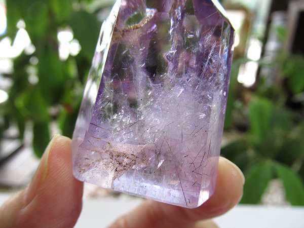 アメジストエレスチャル ポイント マダガスカル産 紫水晶