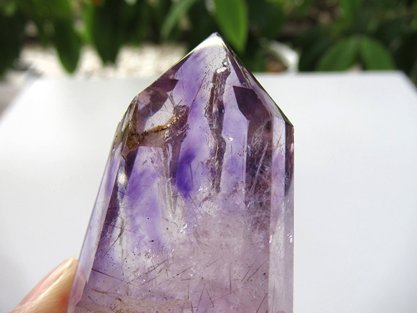アメジストエレスチャル ポイント マダガスカル産 紫水晶