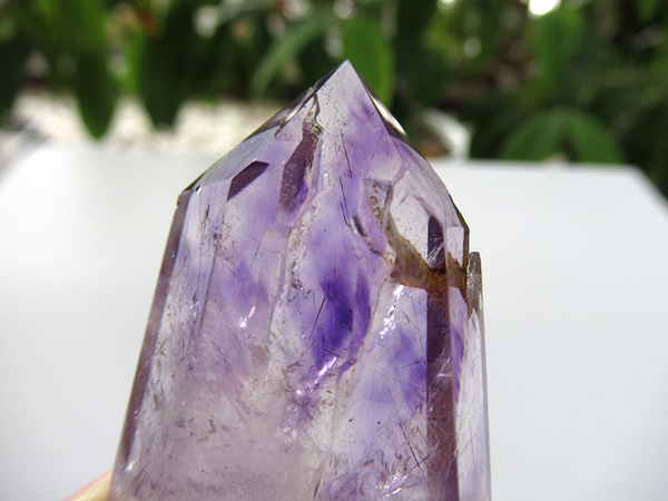 アメジストエレスチャル ポイント マダガスカル産 紫水晶