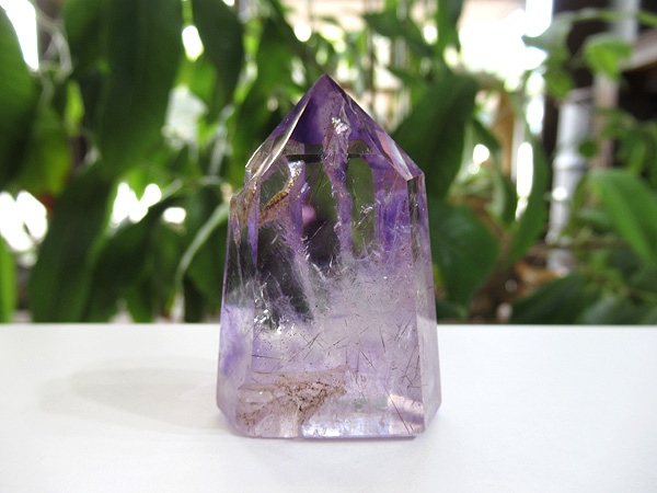アメジストエレスチャル ポイント マダガスカル産 紫水晶
