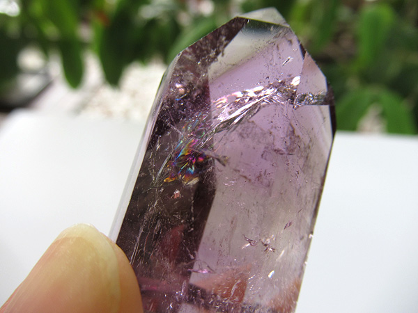 アメジストエレスチャル ポイント マダガスカル産 紫水晶
