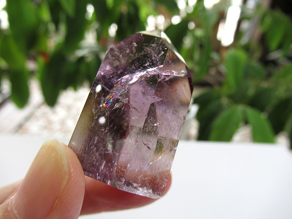 アメジストエレスチャル ポイント マダガスカル産 紫水晶