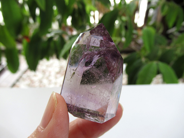 アメジストエレスチャル ポイント マダガスカル産 紫水晶