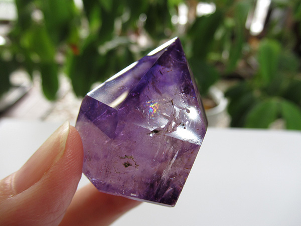 アメジストエレスチャル ポイント マダガスカル産 紫水晶