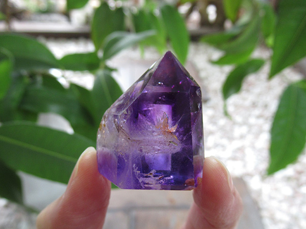 アメジストエレスチャル ポイント マダガスカル産 紫水晶