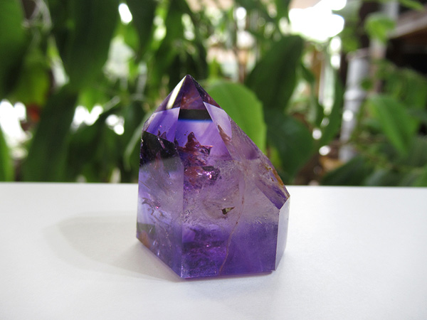 アメジストエレスチャル ポイント マダガスカル産 紫水晶