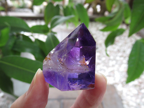 アメジストエレスチャル ポイント マダガスカル産 紫水晶
