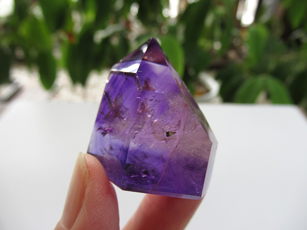 アメジストエレスチャル ポイント マダガスカル産 紫水晶