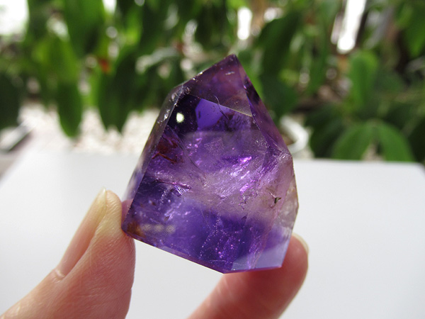 アメジストエレスチャル ポイント マダガスカル産 紫水晶