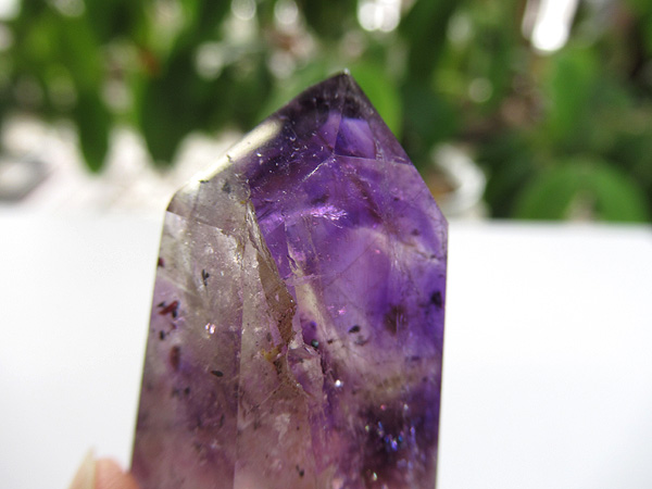 アメジストエレスチャル ポイント マダガスカル産 紫水晶