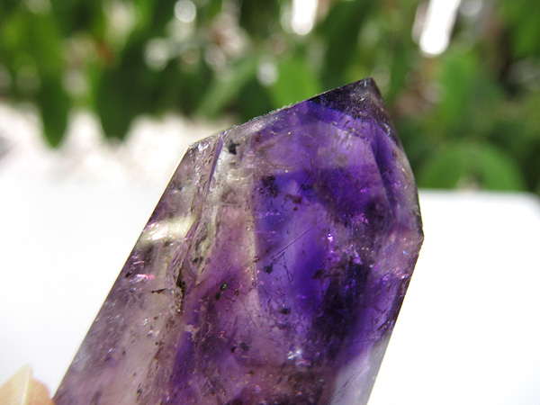 アメジストエレスチャル ポイント マダガスカル産 紫水晶