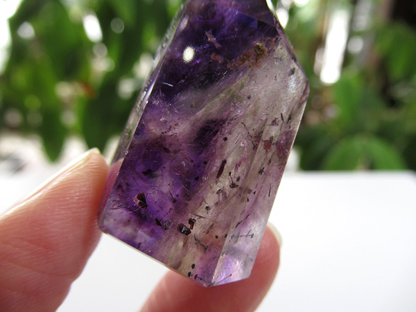 アメジストエレスチャル ポイント マダガスカル産 紫水晶