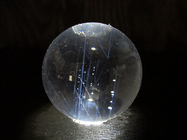 超高品質】ブルーハイダウェイクォーツ 透明 天然水晶丸玉 約