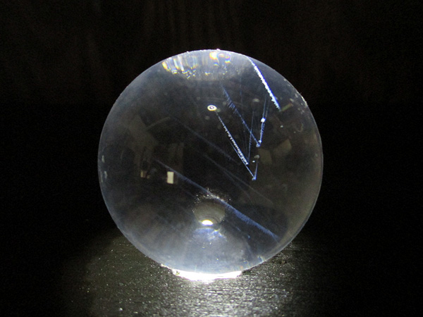 超高品質】ブルーハイダウェイクォーツ 透明 天然水晶丸玉 約40mm